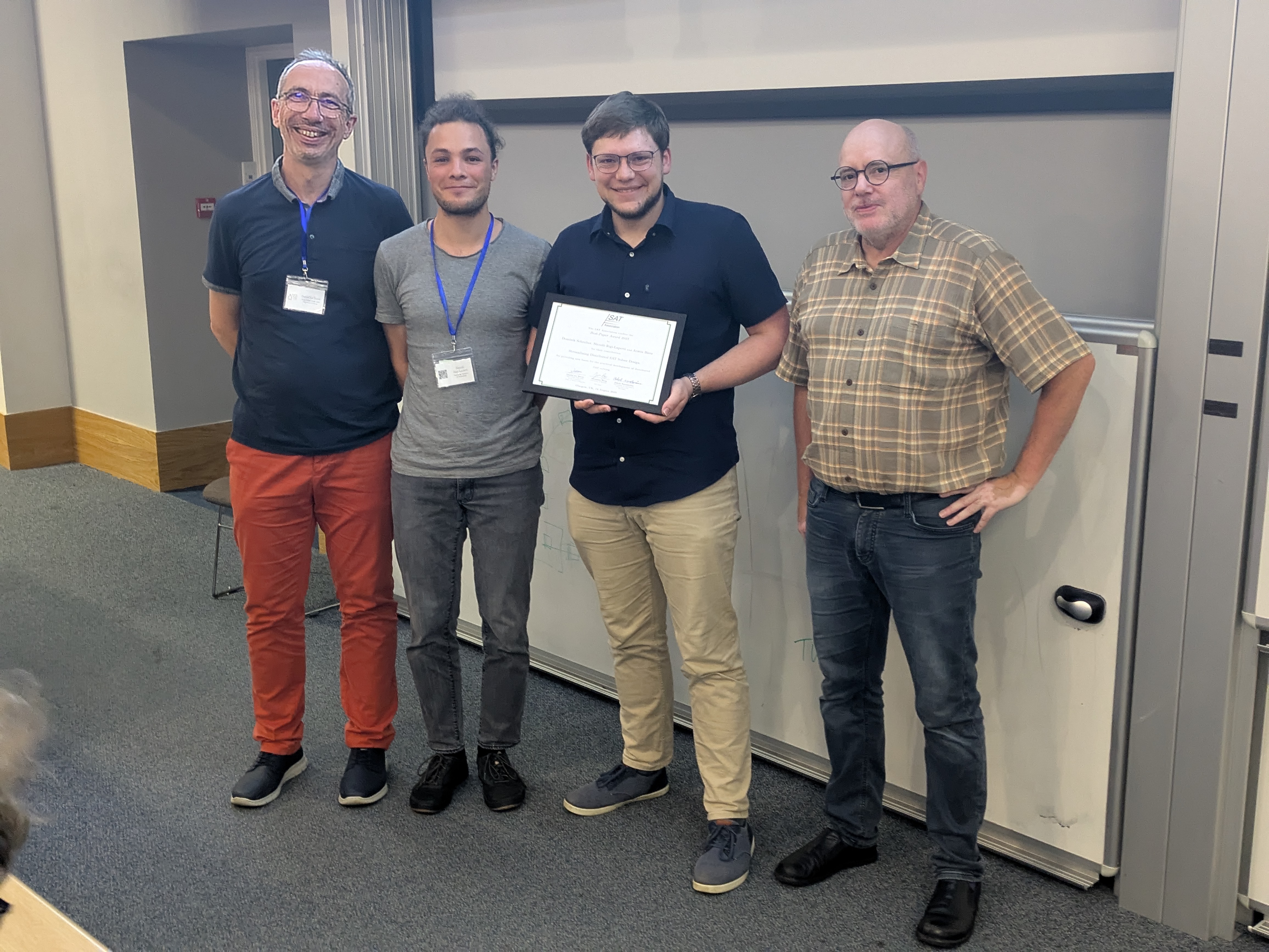 Daniel Le Berre and Authors of SAT 2025 Best Paper